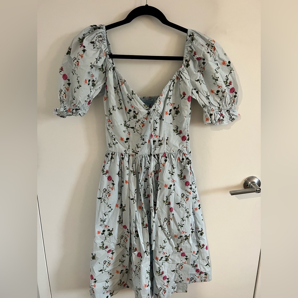 Hill House Home Ophelia Dress in Victorian Romance Pond Floral Shortened - Picture 2 of 5